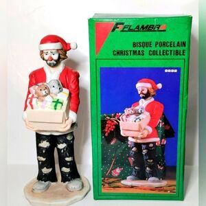 Emmett Kelly Jr Bisque Porcelain Christmas Collection Flambro